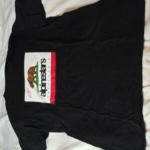 Alpine stars California mens black Tshirt size Medium